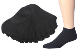 180 Wholesale Mens Low Cut Cotton Sport Ankle Socks Size 10-13 Solid Black