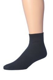 60 Pairs Mens Quarter Ankle Cotton Sport Ankle Socks Size 10-13 Solid Black - Mens Ankle Sock