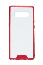 12 Wholesale For Galaxy Note 8 Clear Case Red