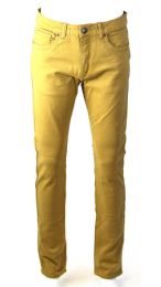 24 Pieces Mens Skinny Jeans Solid Khaki - Mens Jeans