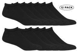 Yacht & Smith Kid's Cotton Black No Show Ankle Socks