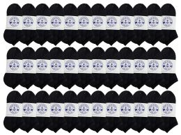 Yacht & Smith Kid's Cotton Black No Show Ankle Socks