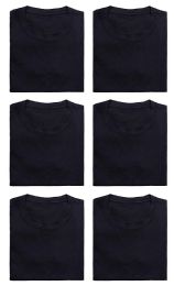 36 Pieces Mens Cotton Crew Neck Short Sleeve T-Shirts Black, XxX-Large - Mens T-Shirts