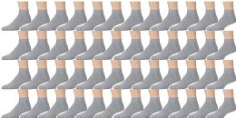 48 Wholesale Yacht & Smith Men's No Show Ankle Socks, Cotton . Size 10-13 Gray