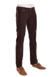 24 Pieces Mens Skinny Stretch Jeans Jogger Pants Solid Brown - Mens Jeans