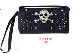 6 Pieces Studs Skull Wallet Purse - Shoulder Bags & Messenger Bags