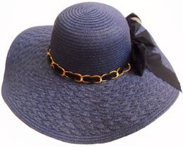 36 Pieces Ladies Hat Braided Brim - Sun Hats