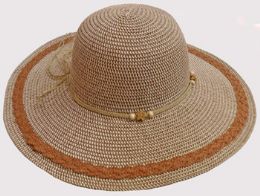 36 Wholesale Ladies Large Brim Blend Hat With Tie
