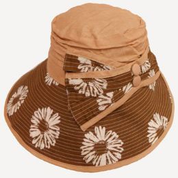 36 Wholesale Ladies Sun Hat With Bow