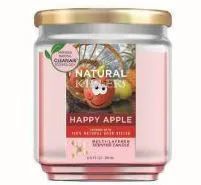 6 Pieces Natural Killer 130z Candle With Clean Air Technology Odor Eliminator, Happy Apple - Candles & Accessories
