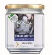 6 Pieces Natural Killer 130z Candle With Clean Air Technology Odor Eliminator, Fresh Cotton - Candles & Accessories