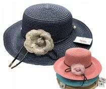 36 Wholesale Womens Straw Sun Hat, Beach Hat