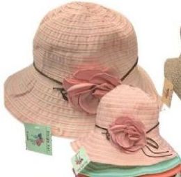 48 Wholesale Womens Straw Sun Hat, Beach Hat