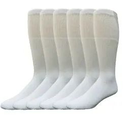 Yacht & Smith Cotton Tube Sock Solid White Size 9-15