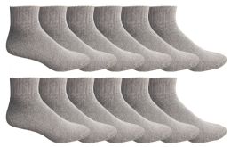 60 of Yacht & Smith Men's Gray No Show King Size Ankle Socks