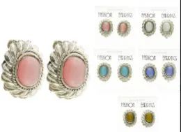 36 Pairs Assorted Color And Silver Tone Metal Clip On Earring With Bead Accents - Earrings