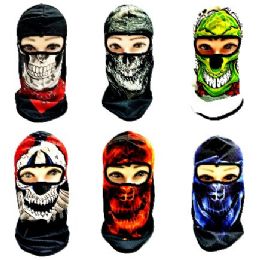 24 Wholesale Ninja Face Mask [graphic Skull]