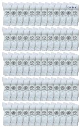 120 Pairs Yacht & Smith King Size Men's Cotton Terry Cushion Crew Socks, Sock Size 13-16 White - Big And Tall Mens Crew Socks
