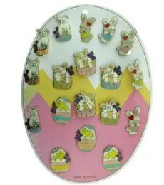 144 Pairs Enamel Easter Pins - Easter