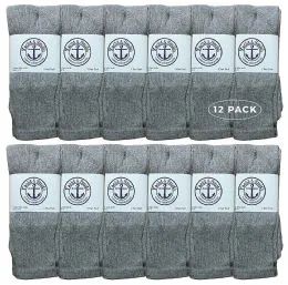 6 of Yacht & Smith Women's 26 Inch Cotton Tube Sock Solid Gray Size 9-11