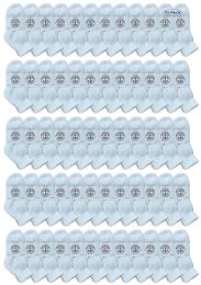 72 Pieces Yacht & Smith Kid's Cotton White Quarter Ankle Socks - Boys Ankle Sock