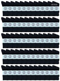 120 Wholesale Yacht & Smith Women's Cotton Crew Socks Black Size 9-11