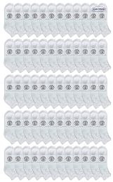 240 pairs Yacht & Smith Men's King Size Cotton Terry Low Cut Ankle Socks Size 13-16 Solid White - Big And Tall Mens Ankle Socks