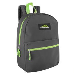 24 Pieces Trailmaker Classic 17 Inch Backpack In Grey - Backpacks 17"