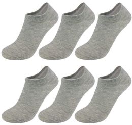 12 Wholesale Yacht & Smith Women's NO-Show Ankle Socks Size 9-11 Gray