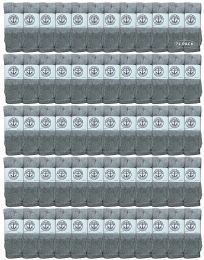 72 Pairs Yacht & Smith Women's Cotton Tube Socks, Referee Style, Size 9-15 Solid Gray - Women's Tube Sock