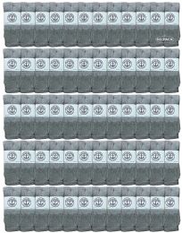 60 Pairs Yacht & Smith Women's 26 Inch Cotton Tube Sock Solid Gray Size 9-11 - Women's Tube Sock