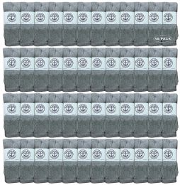 48 Pairs Yacht & Smith Women's 26 Inch Cotton Tube Sock Solid Gray Size 9-11 - Women's Tube Sock