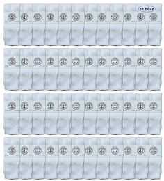 48 Pairs Yacht & Smith Women's 26 Inch Cotton Tube Sock Solid White Size 9-11 - Women's Tube Sock