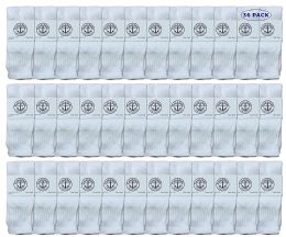 36 Pairs Yacht & Smith Women's 26 Inch Cotton Tube Sock Solid White Size 9-11 - Women's Tube Sock