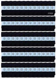 72 Pairs Yacht & Smith Men's Cotton 28" Inch Terry Cushioned Athletic Black Tube Socks Size 10-13 - Mens Tube Sock