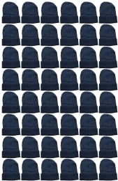 120 Units of Yacht & Smith Unisex Winter Warm Beanie Hats In Solid Black - Winter Beanie Hats
