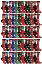 240 Wholesale Yacht & Smith Printed Holiday Christmas Socks, Sock Size 9-11