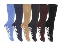 180 Pairs Yacht & Smith Men's Thermal Non Slip Gripper Bottom Tube Socks - Men's Slipper Socks