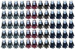Yacht And Smith Men's Winter Gloves In Assorted Striped Colors