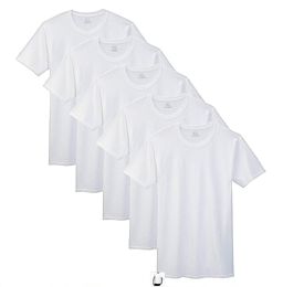 72 Wholesale Men's Fruit Of The Loom 100% Cotton White T-Shirt, Size L