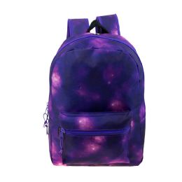 24 Wholesale 17" Kids Classic Padded Backpacks In Galaxy Print