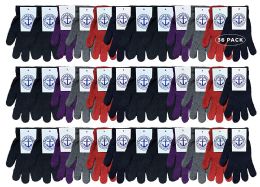 36 Wholesale Yacht & Smith Mens Womens, Warm And Stretchy Winter Gloves (36 Pairs Assorted)