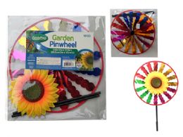144 Wholesale Sunflower Pinwheel Stake