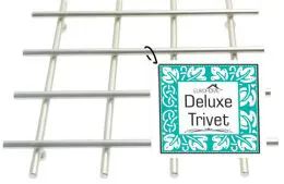 12 Pieces Heavy Duty Satin Nickel Deluxe Trivet - Coasters & Trivets
