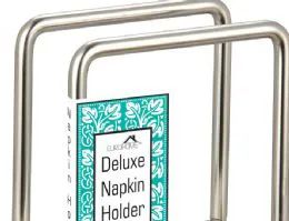 12 Pieces Heavy Duty Satin Nickel Napkin Holder - Napkin and Paper Towel Holders