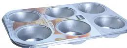24 Pieces Tinplated 6 Muffin Pan - Frying Pans and Baking Pans