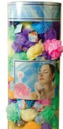 144 Wholesale Exfoliating Bath Sponge With Suction Cup in