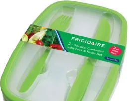 12 Wholesale 2 Section Container With Fork And Knife