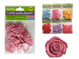 288 Wholesale 10 Piece Flower Embellishments