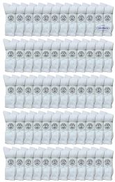 120 Wholesale Yacht & Smith Women's Cotton Terry Cushioned Athletic White Crew Socks